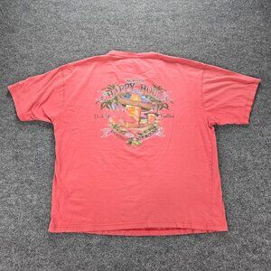 Paradise Shores Tshirt‎ Mens 2XL Pink Always Happy Hour Beer Summer Beach Casual